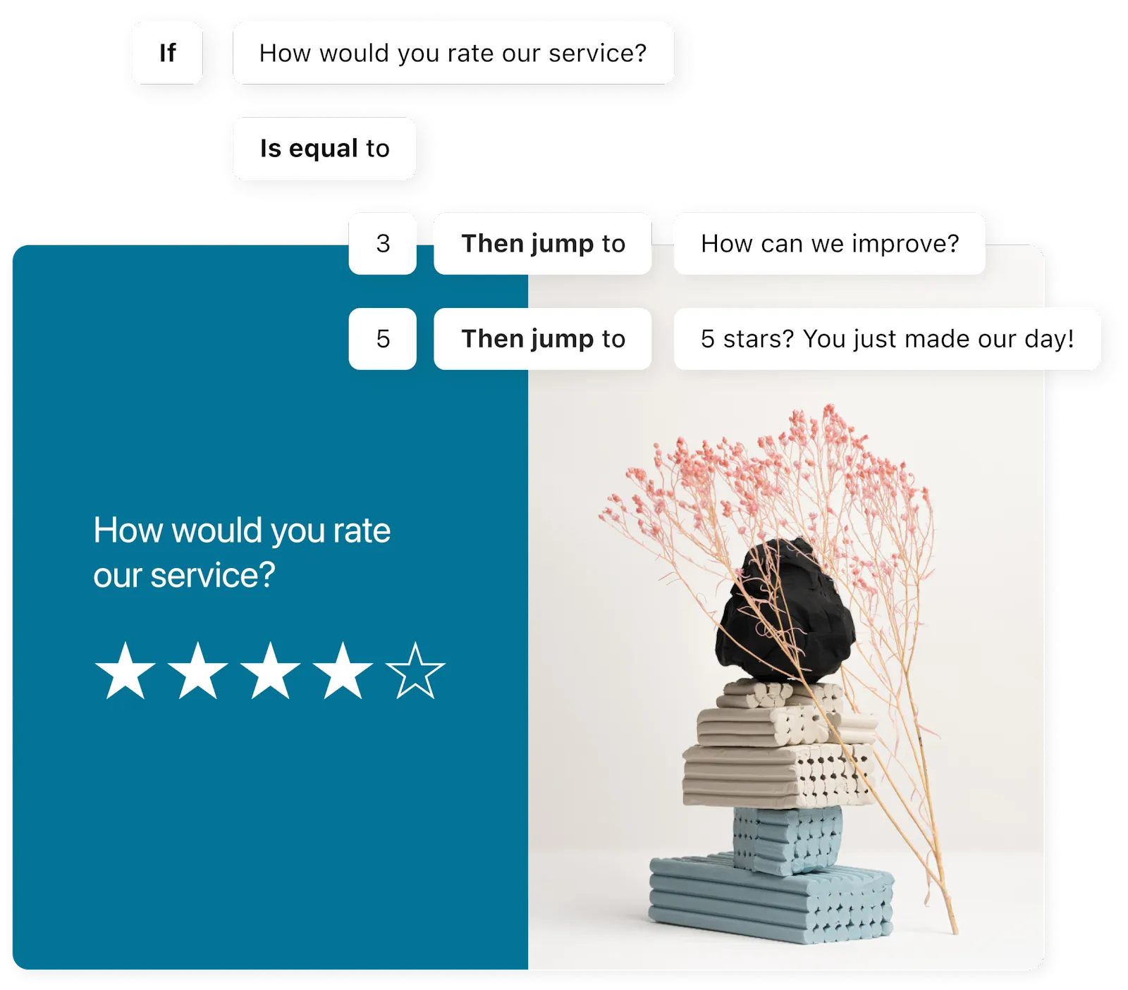 Typeforms enables businesses to create forms with logic for a personalized customer journey