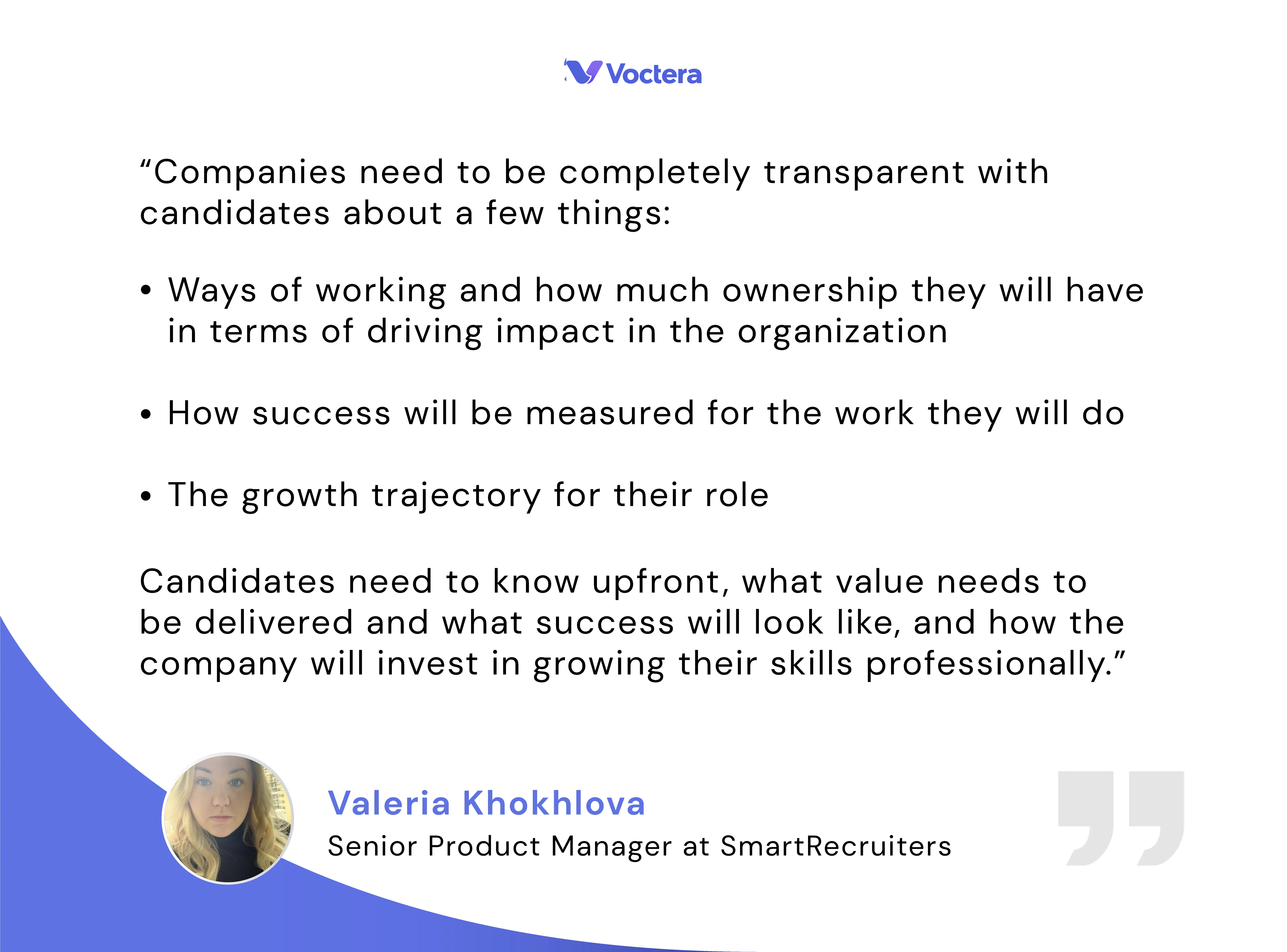 Valeria Khokhlova Voctera Product Management