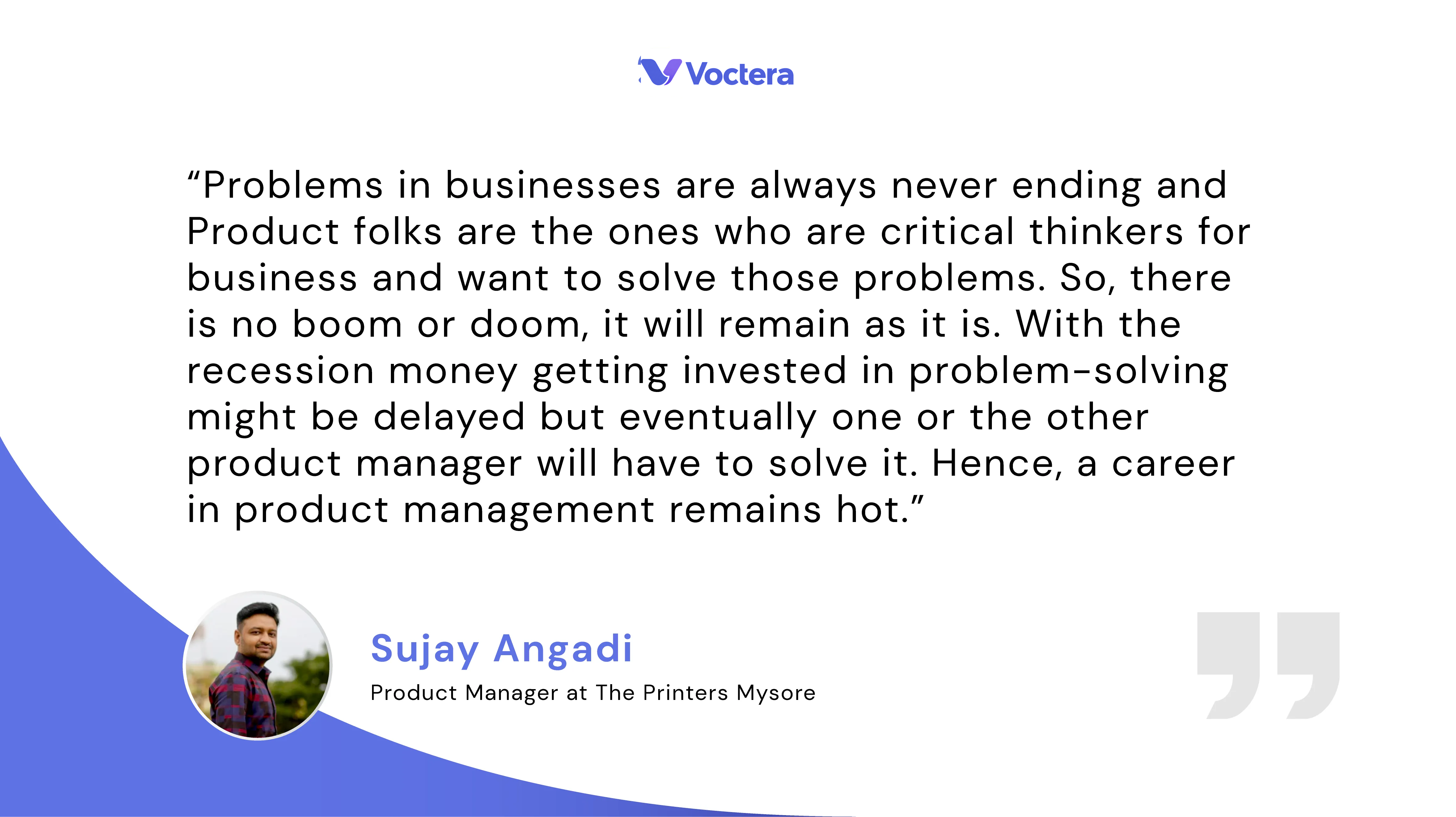 Sujay Angadi Voctera Product Management