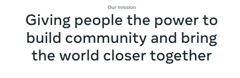 Meta mission statement