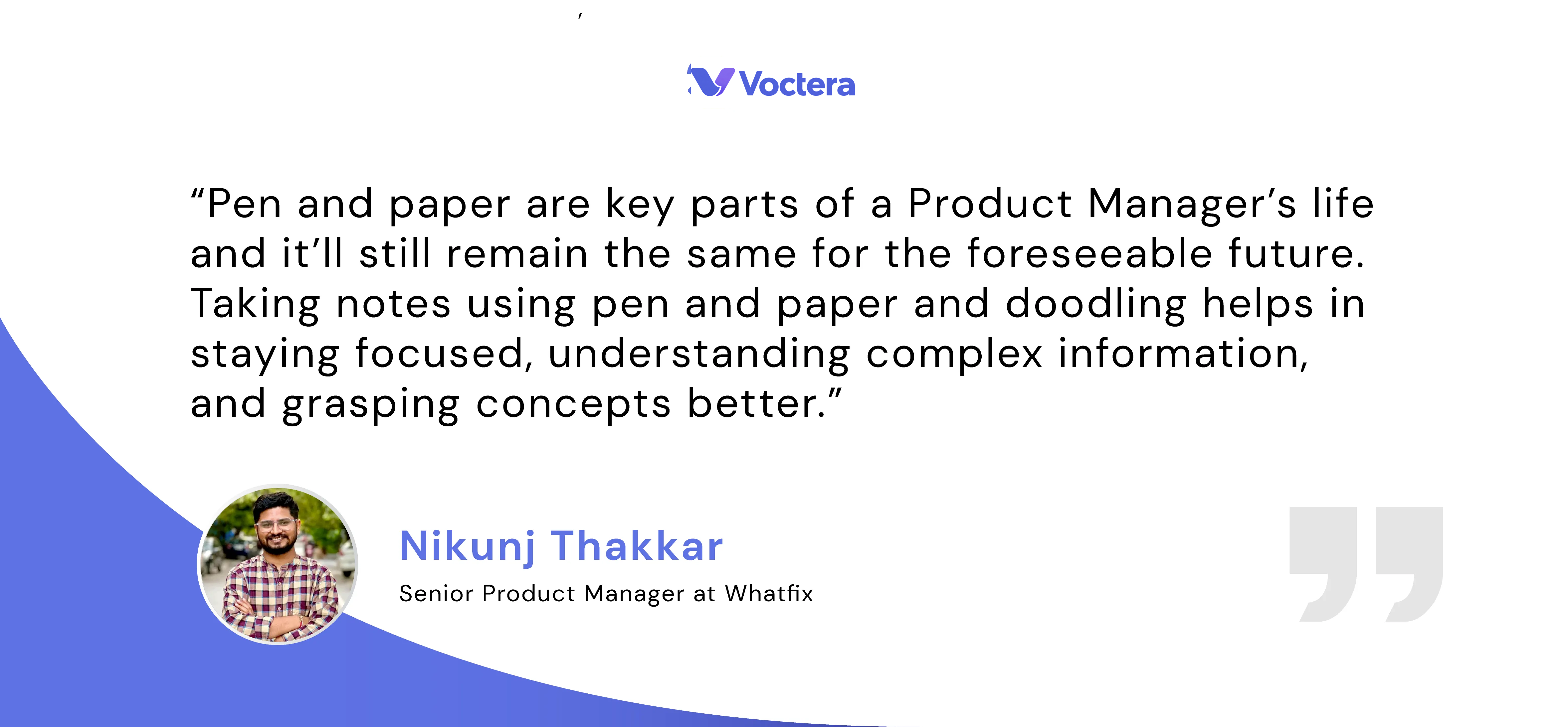 Nikunj Thakkar Voctera Product Management