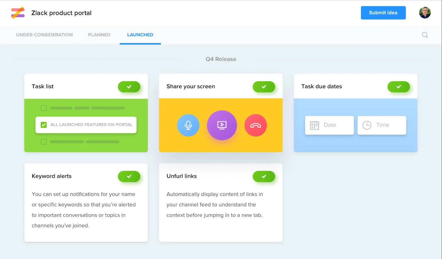 ProductBoard product portal screenshot