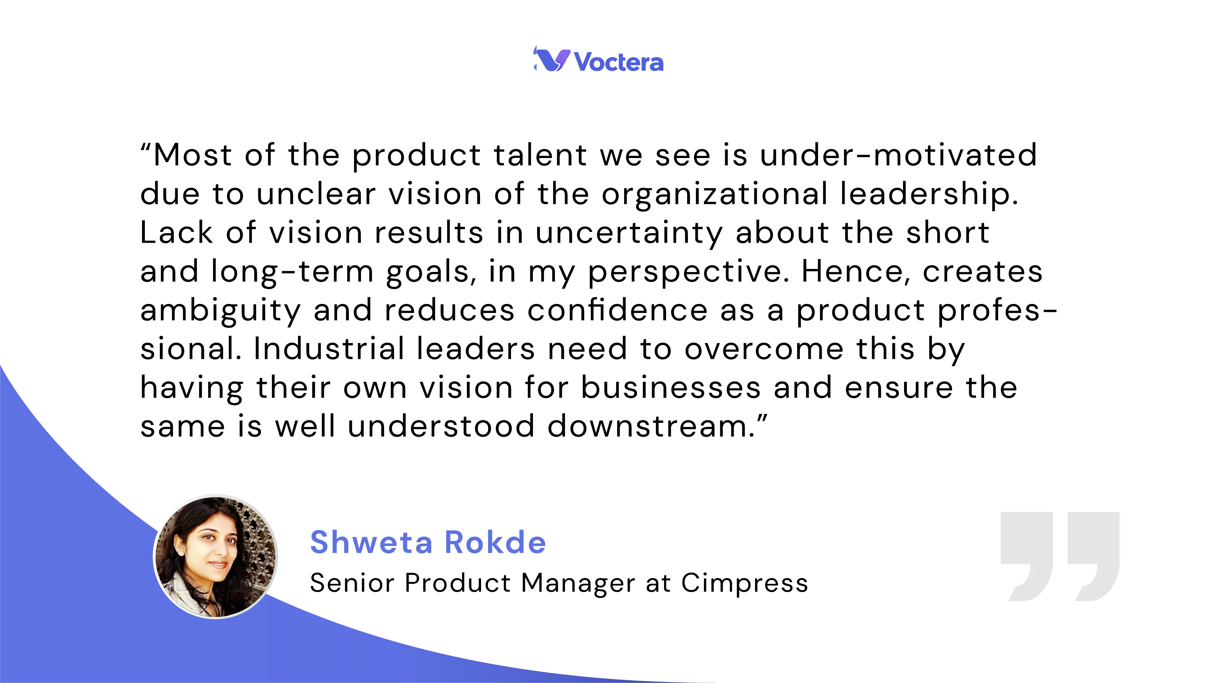Shweta Rokde Voctera Product Management