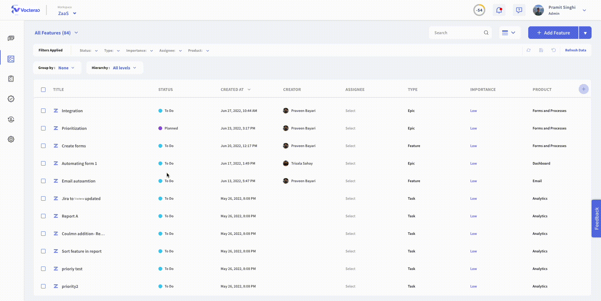 Product update: Link feedback and modules feature added