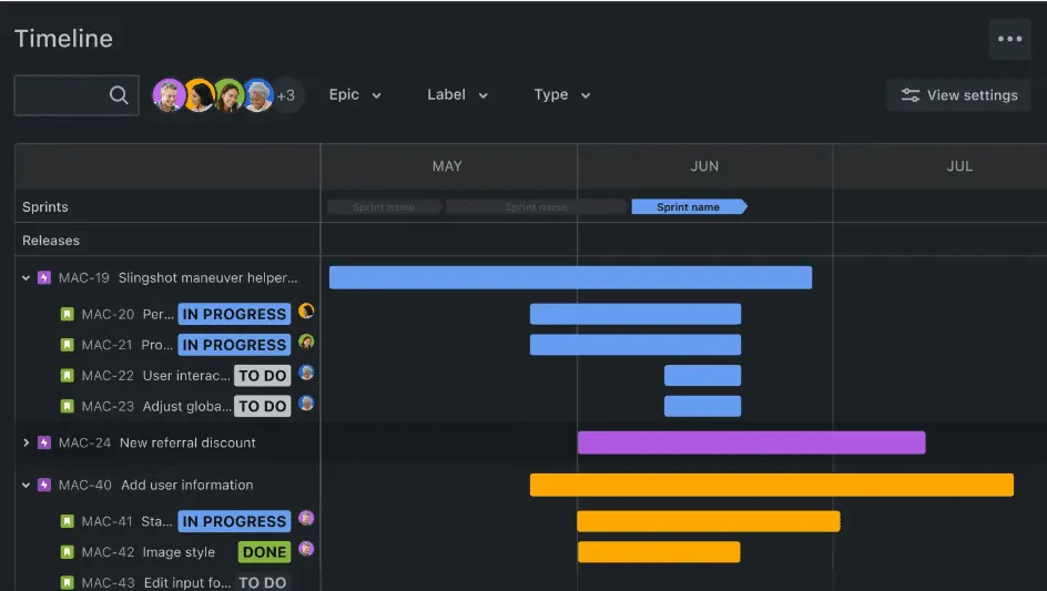 Jira planning feature