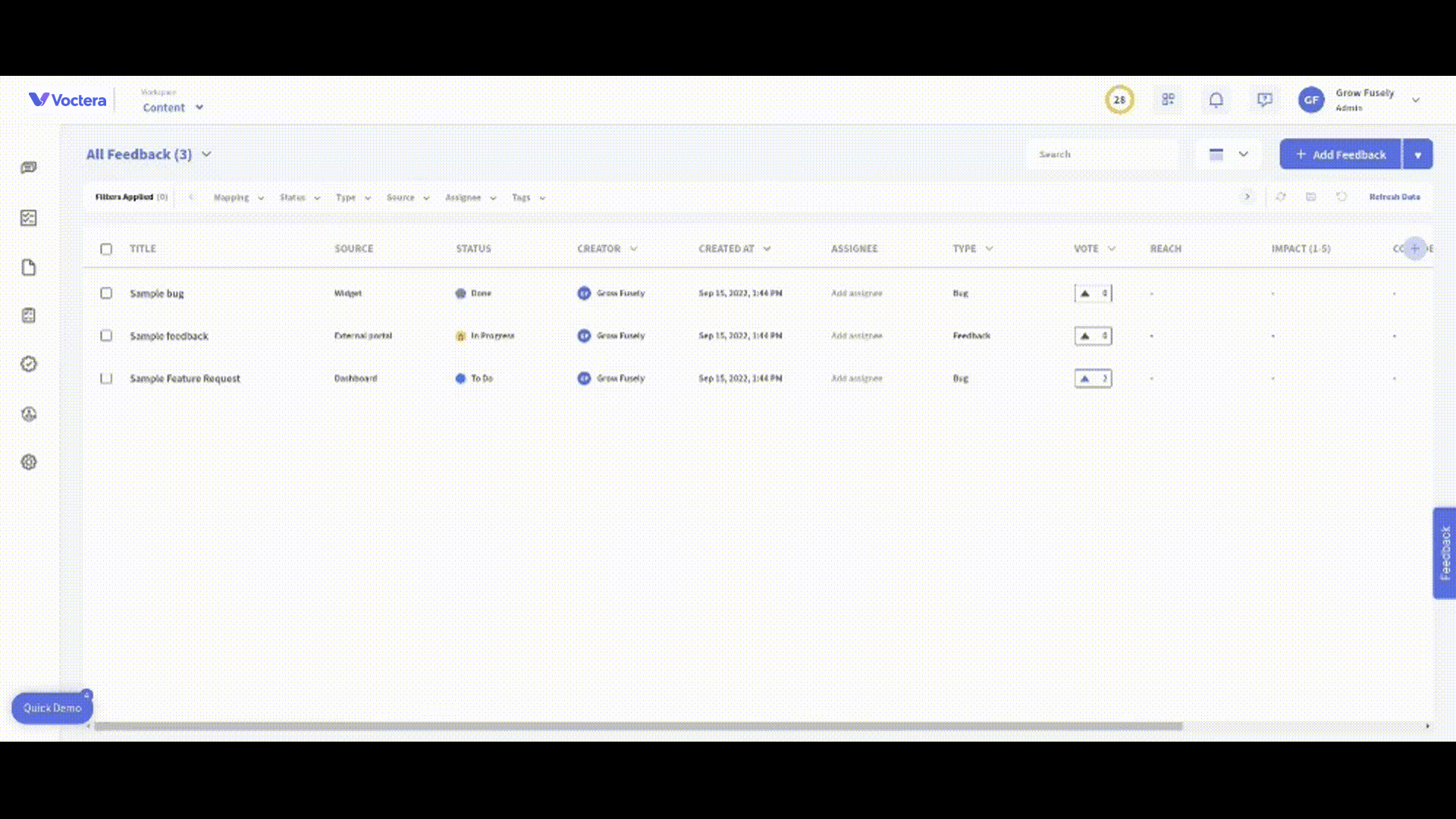 Voctera- feedback and product research