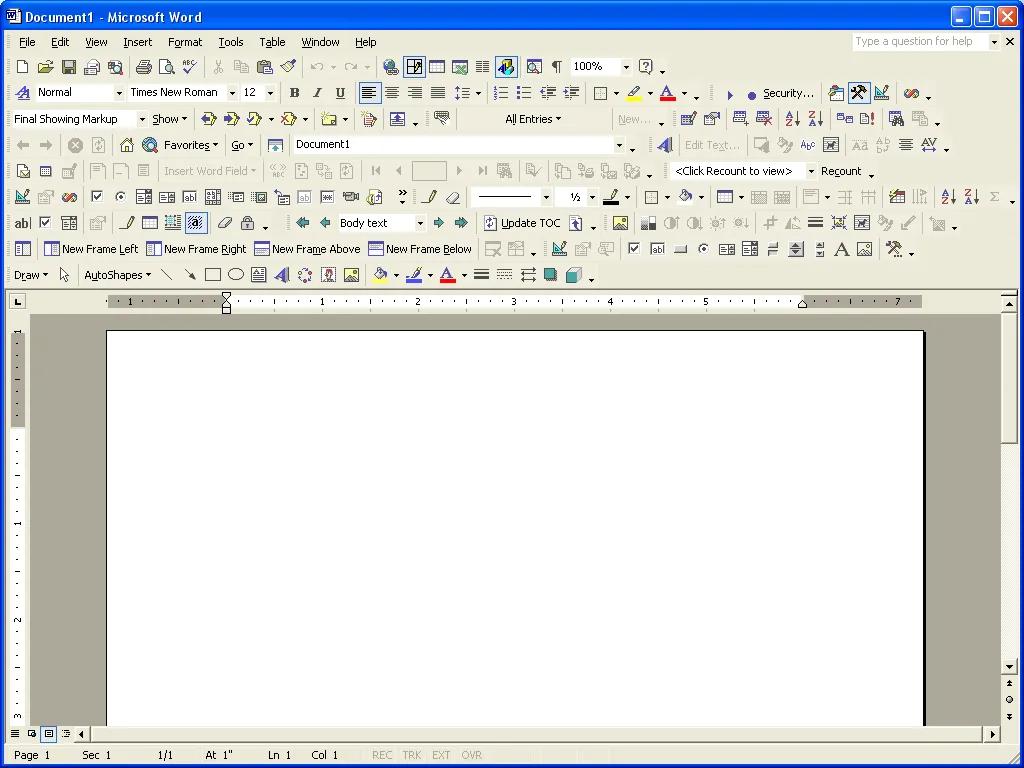 Feature creep MS Word 2000