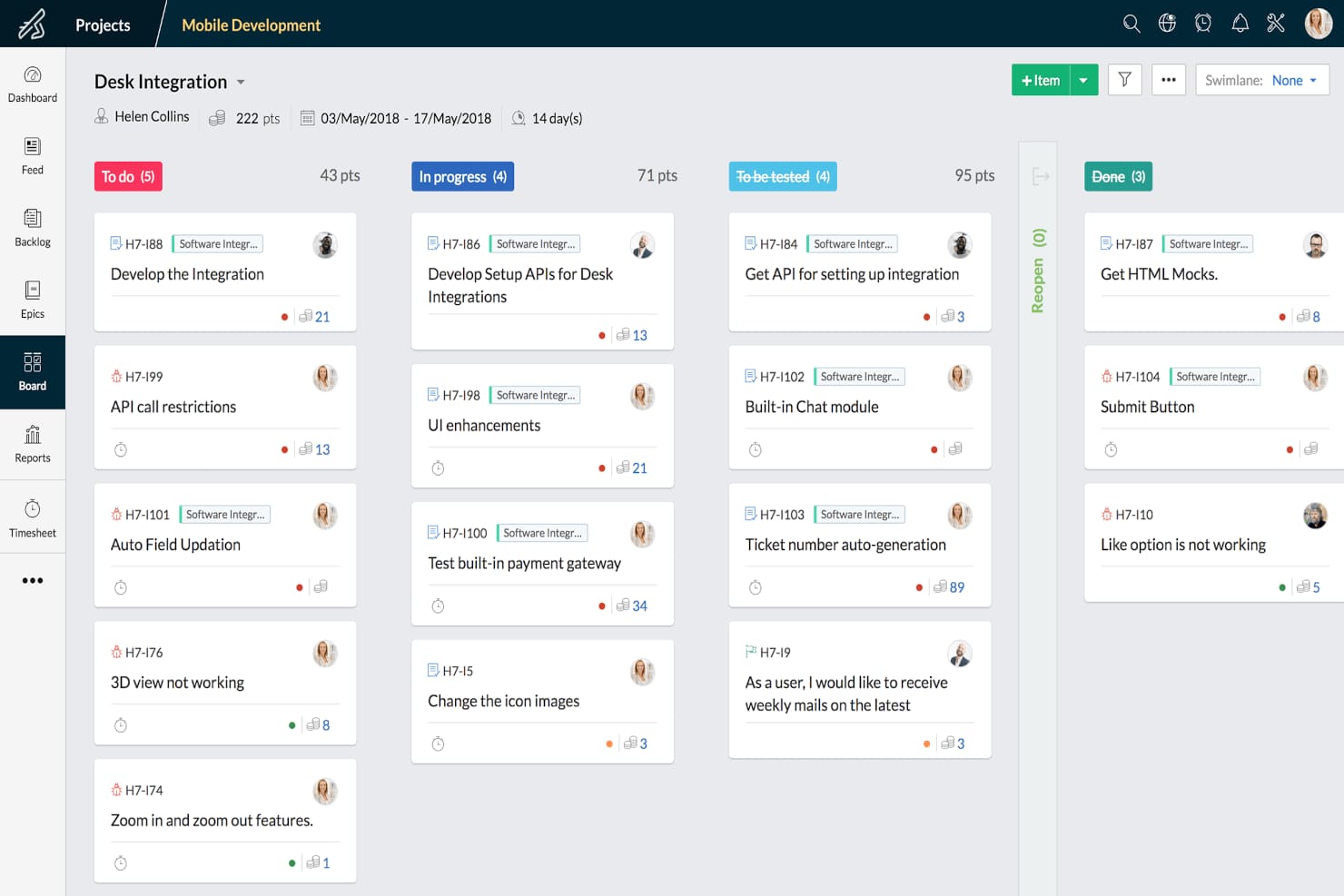 Zoho Sprints