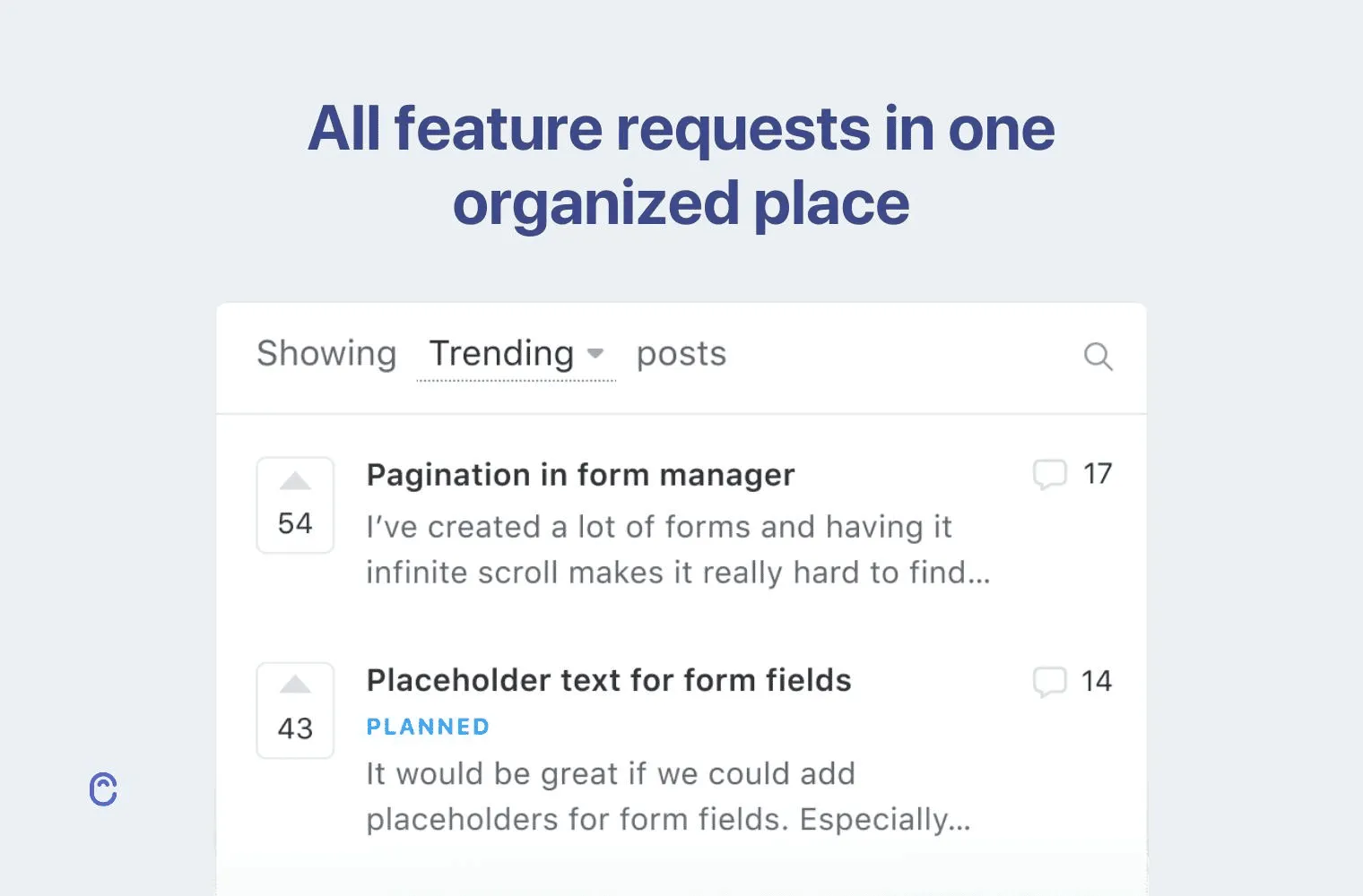 Canny feature request tool
